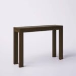 Solid Wood Modern Console Table Dark Brown Walnut Finish 9 Solid Wood Modern Console Table Dark Brown Walnut Finish