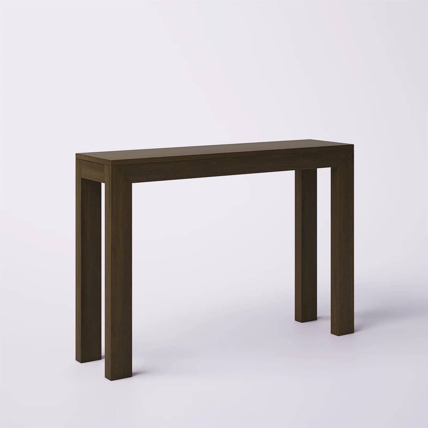 Solid Wood Modern Console Table Dark Brown Walnut Finish 4 Solid Wood Modern Console Table Dark Brown Walnut Finish - Image 4