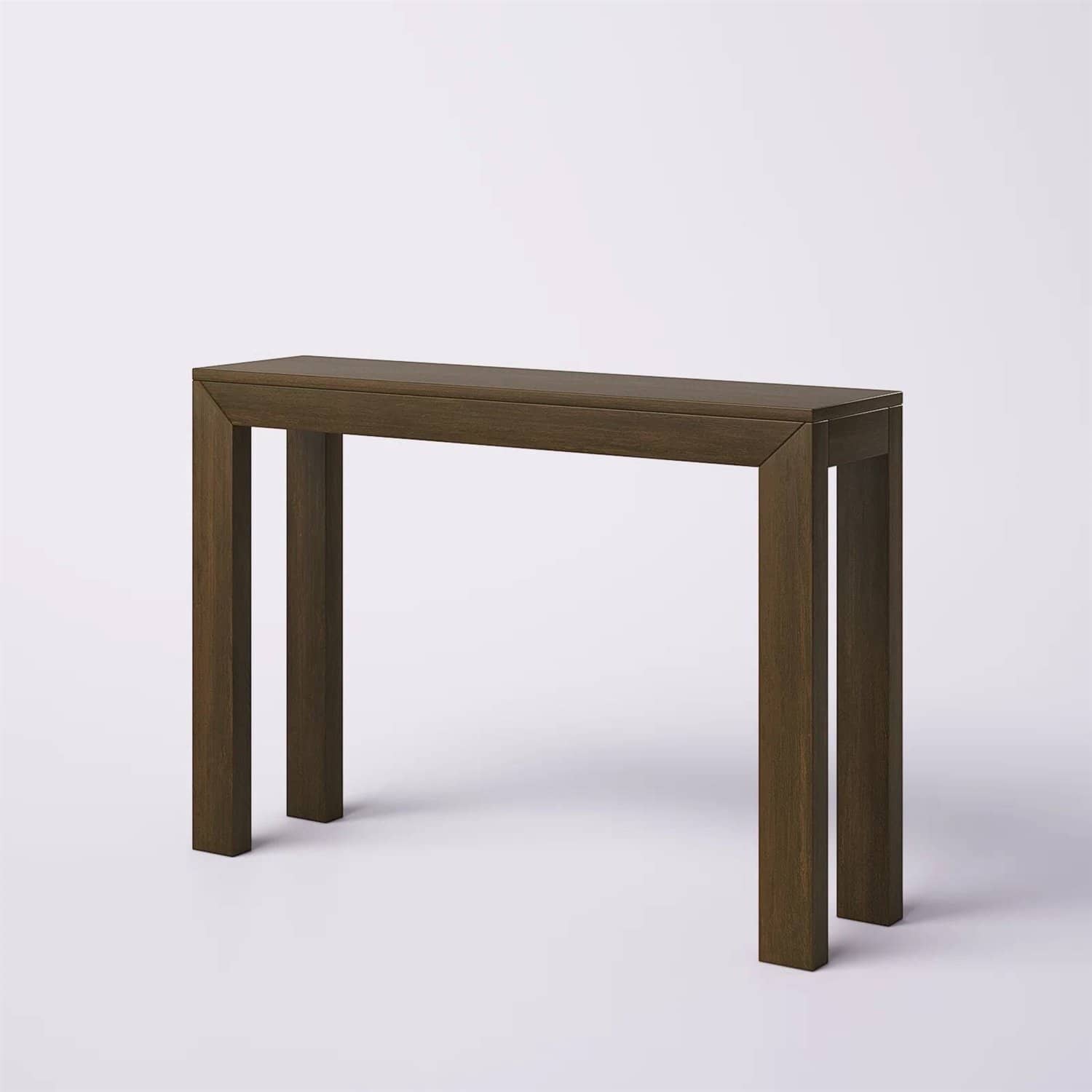 Solid Wood Modern Console Table Dark Brown Walnut Finish 5 Solid Wood Modern Console Table Dark Brown Walnut Finish - Image 5