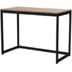 Modern Computer Desk with Metal Frame and Wood Top