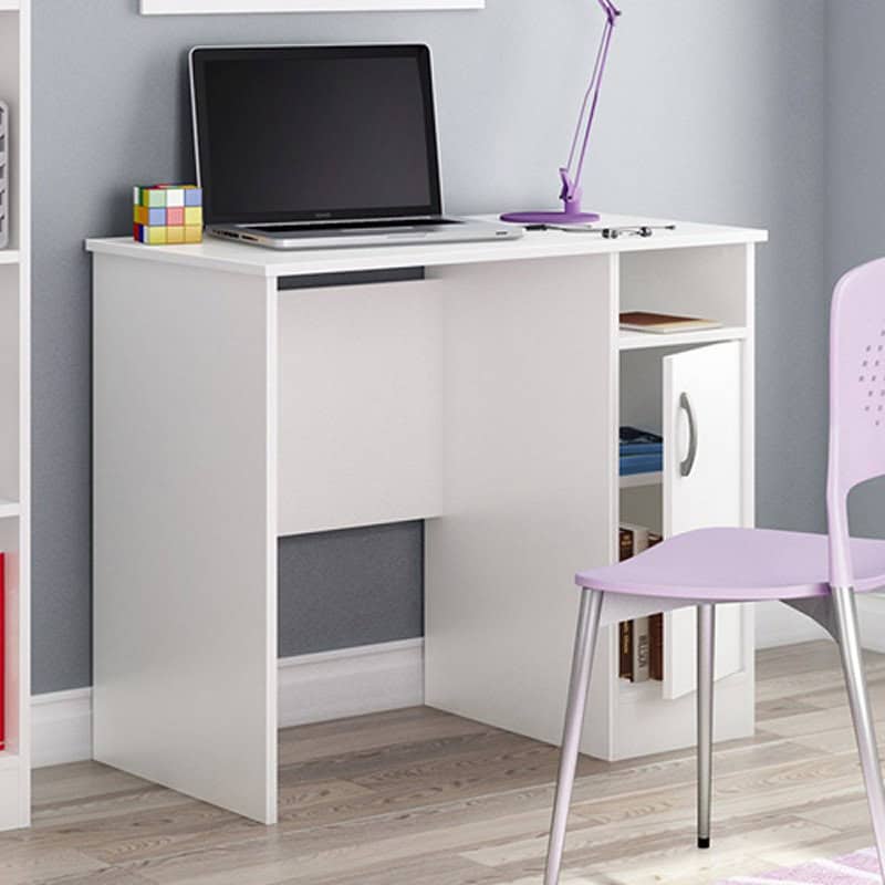 White Computer Desk with Storage for Small Home Office Spaces 1 White Computer Desk with Storage for Small Home Office Spaces