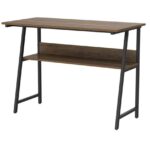 39 Inch Modern Home Office Desk with Shelf Space 6 39 Inch Modern Home Office Desk with Shelf Space