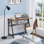 39 Inch Modern Home Office Desk with Shelf Space 8 39 Inch Modern Home Office Desk with Shelf Space