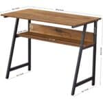 39 Inch Modern Home Office Desk with Shelf Space 10 39 Inch Modern Home Office Desk with Shelf Space