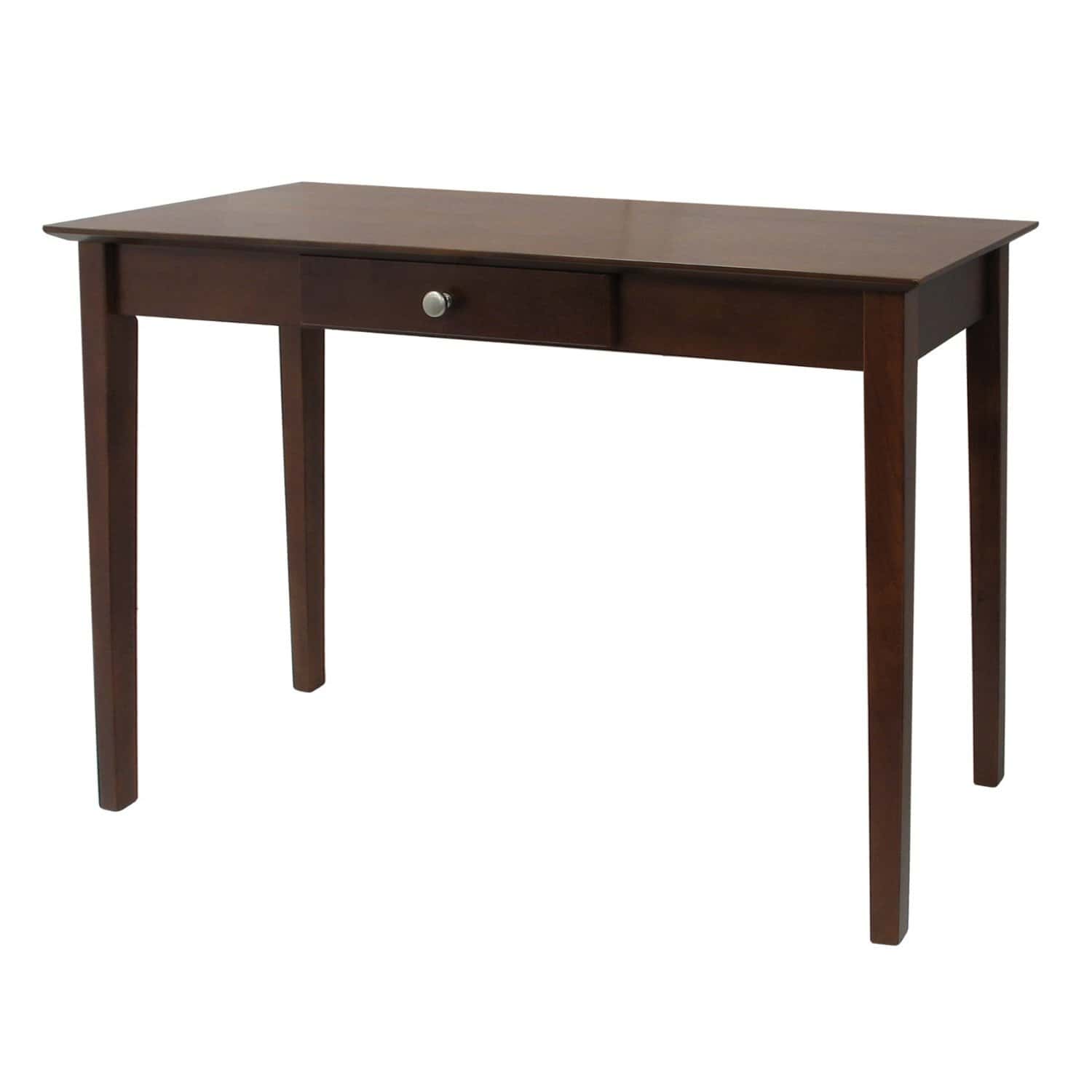 Walnut Finish Console Table with Drawer and Shaker Style Design 1 Walnut Finish Console Table with Drawer and Shaker Style Design