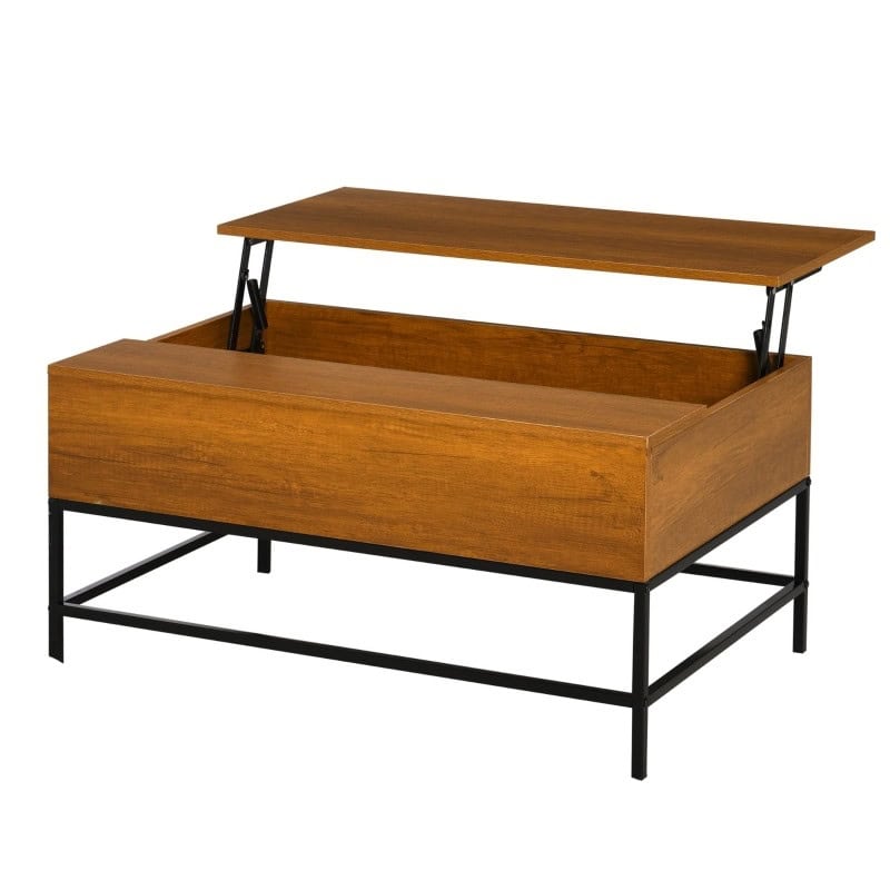 Farmhouse Brown Lift Top Coffee Table with Hidden Storage 1 Farmhouse Brown Lift Top Coffee Table with Hidden Storage