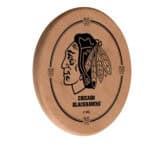 Chicago Blackhawks Natural Laser Engraved Wood Sign Wall Art