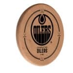 Edmonton Oilers Natural Laser Engraved Wood Sign Wall Art