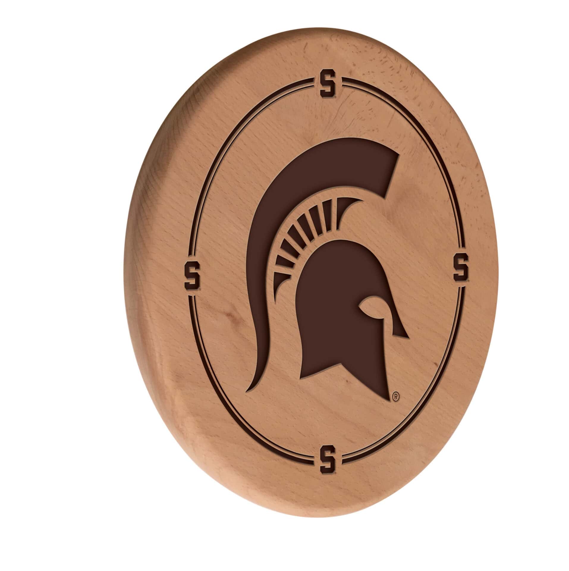 Michigan State University Natural Laser Engraved Wood Sign Wall Art 1 Michigan State University Natural Laser Engraved Wood Sign Wall Art