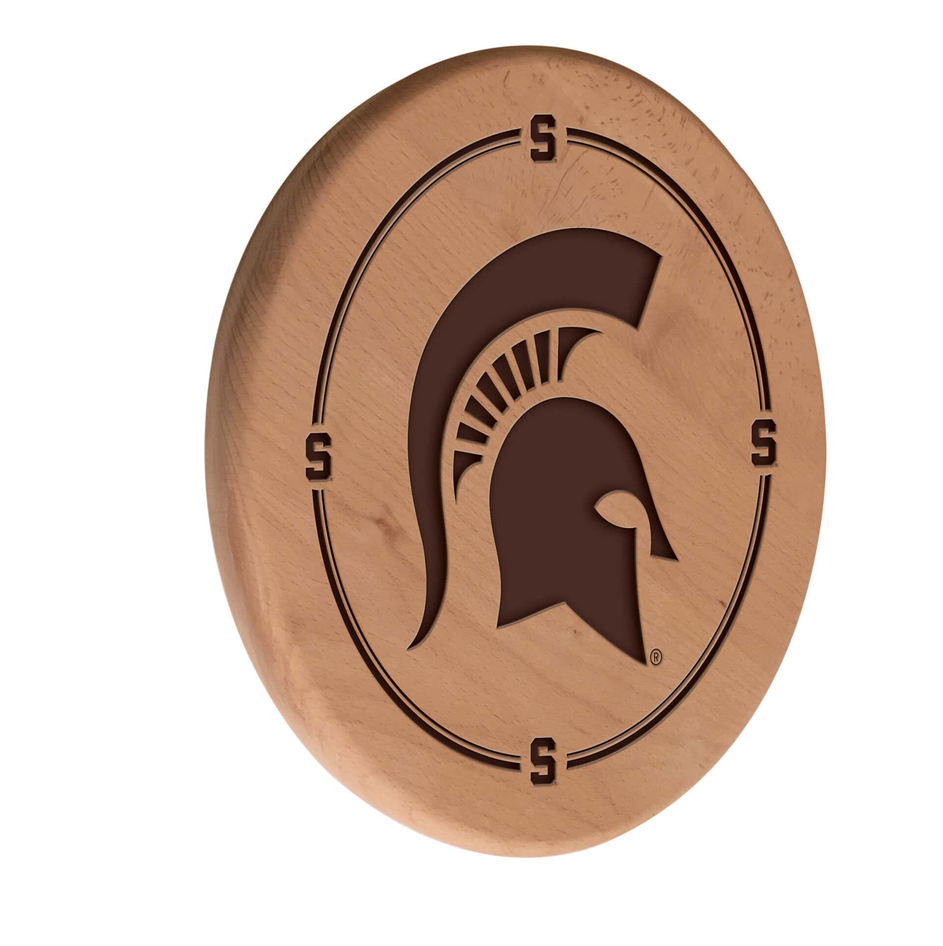 Michigan State University Natural Laser Engraved Wood Sign Wall Art 3 Michigan State University Natural Laser Engraved Wood Sign Wall Art