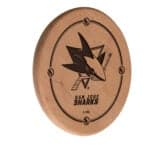 San Jose Sharks Natural Laser Engraved Wood Sign Wall Art