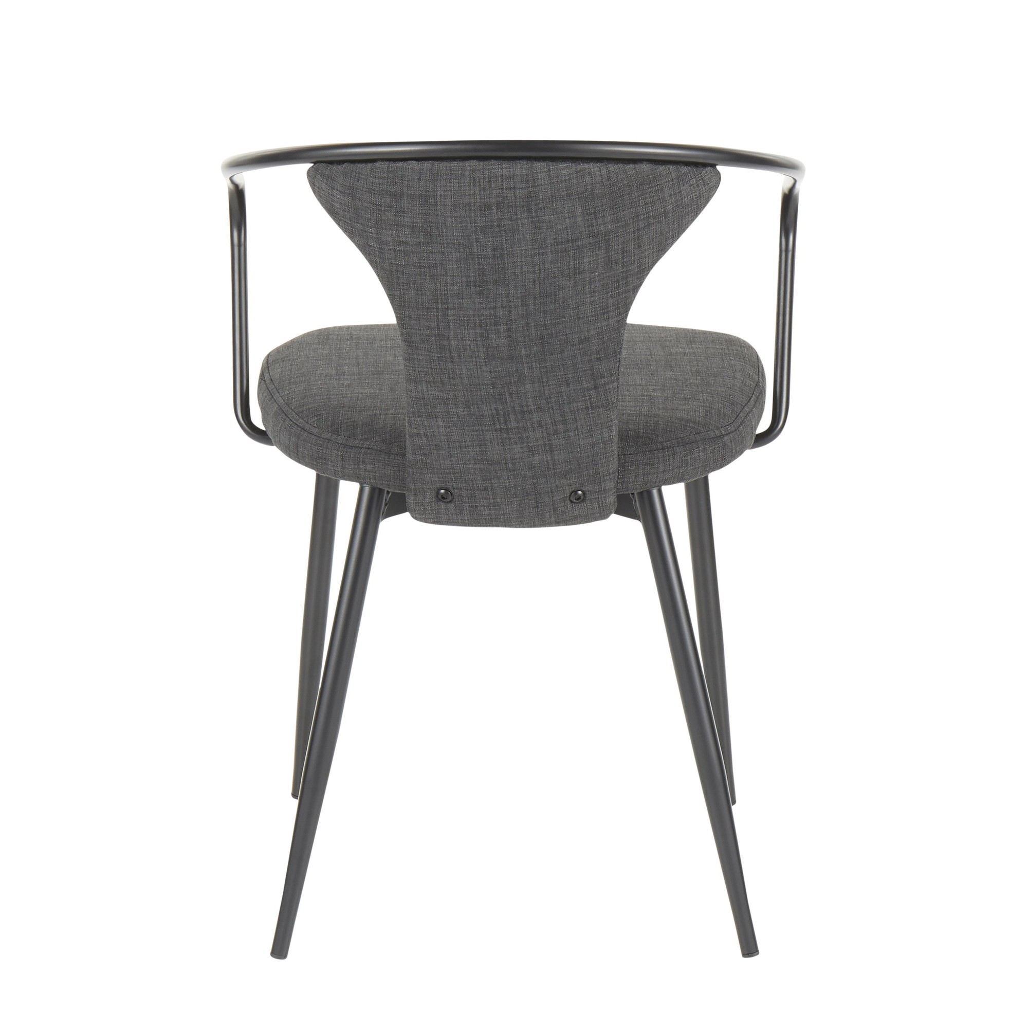 Waco Industrial Black Metal Grey Fabric Upholstered Chair 5 Waco Industrial Black Metal Grey Fabric Upholstered Chair - Image 5