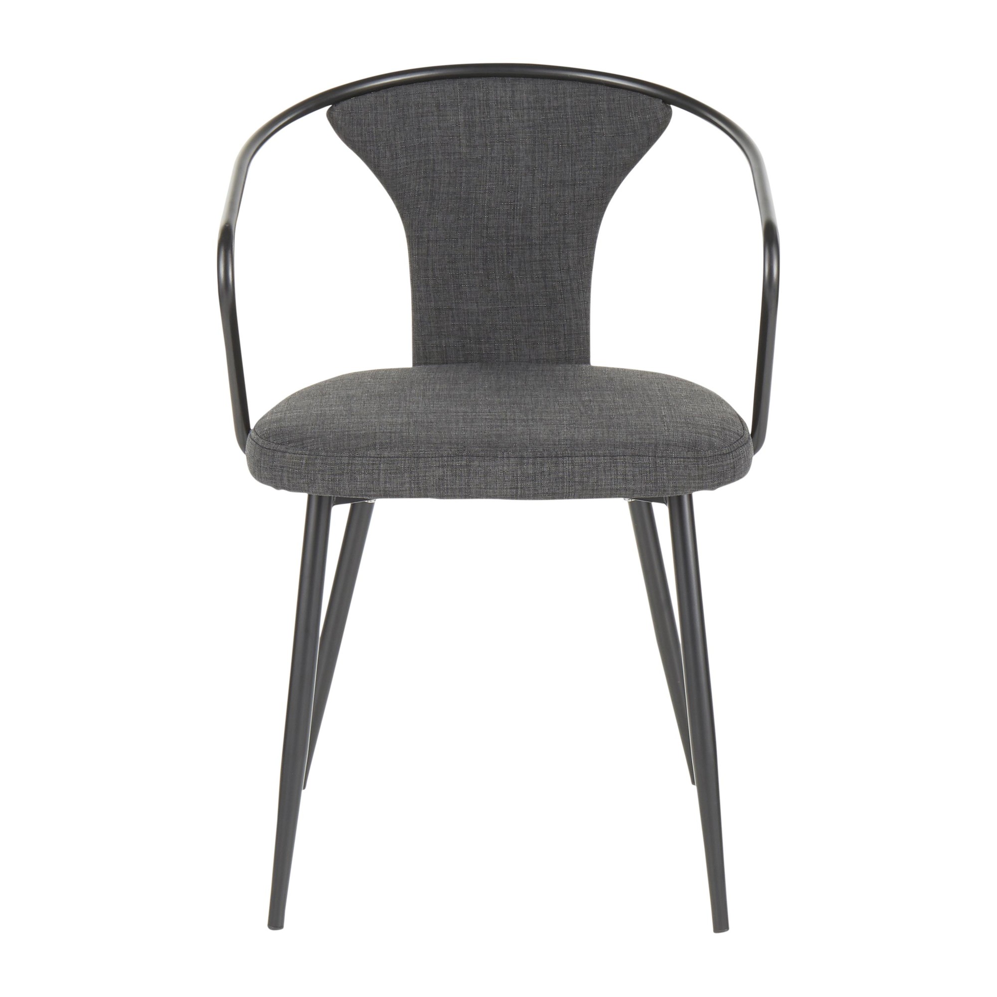 Waco Industrial Black Metal Grey Fabric Upholstered Chair 6 Waco Industrial Black Metal Grey Fabric Upholstered Chair - Image 6