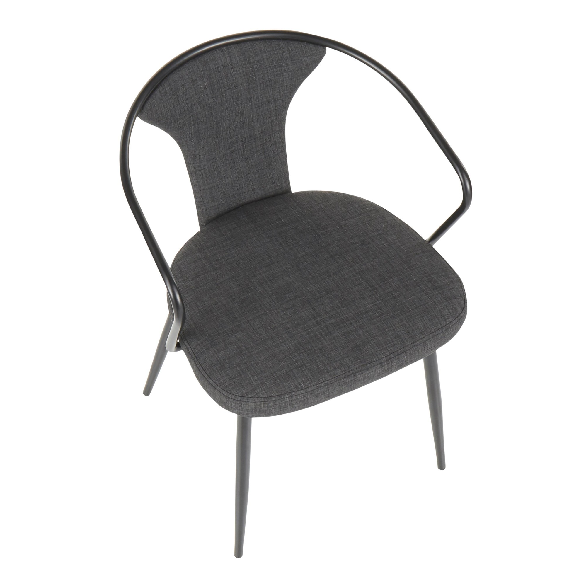 Waco Industrial Black Metal Grey Fabric Upholstered Chair 7 Waco Industrial Black Metal Grey Fabric Upholstered Chair - Image 7
