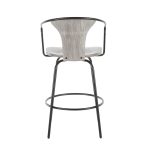 Waco Industrial Grey Wood and Black Metal Counter Stool 14 Waco Industrial Grey Wood and Black Metal Counter Stool