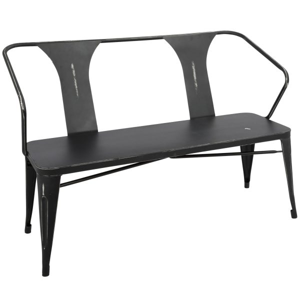 Waco Vintage Black Metal Industrial Multi Use Bench 2