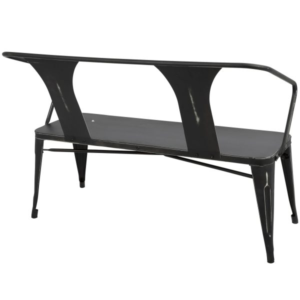 Waco Vintage Black Metal Industrial Multi Use Bench 4