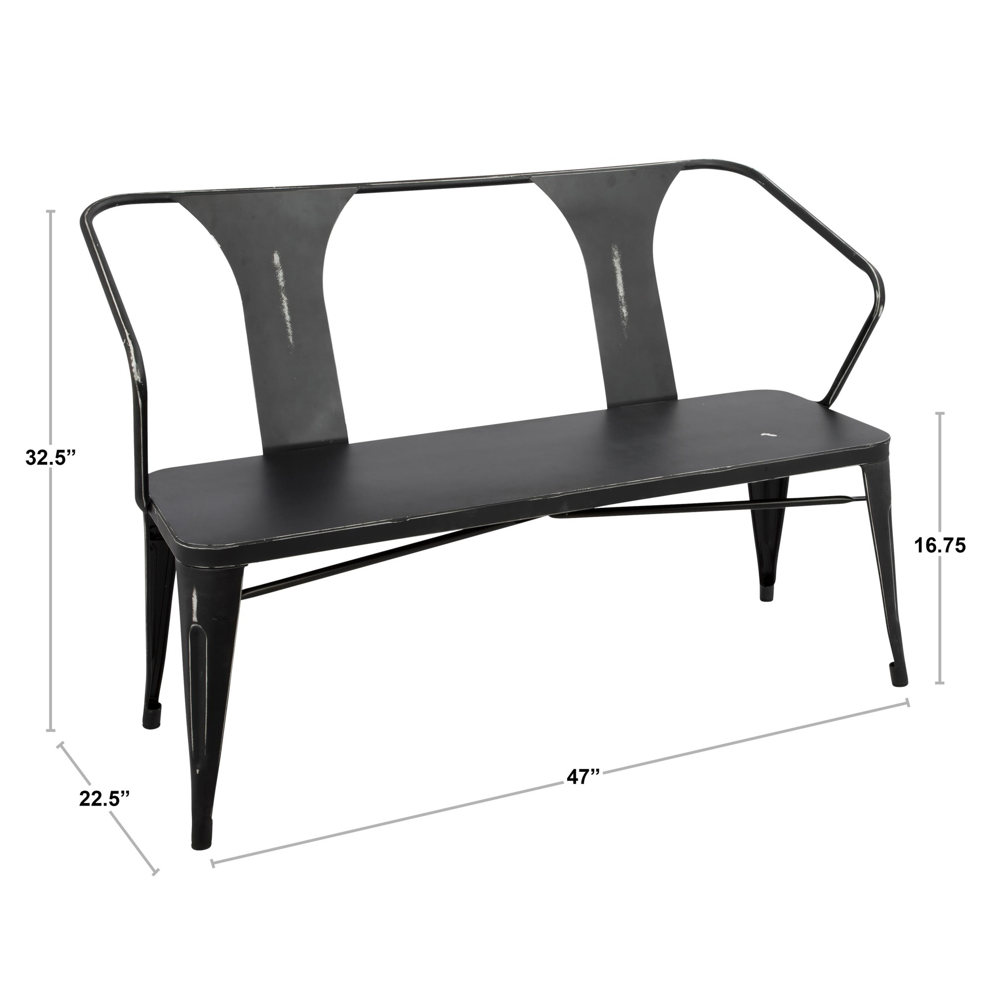 Waco Vintage Black Metal Industrial Multi-Use Bench 9 Waco Vintage Black Metal Industrial Multi-Use Bench - Image 9