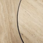 Wade Travertine Marble w/ Matte Black Metal Coffee Tables