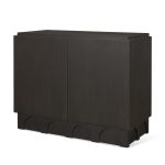 Wagner Dark Brown Wood w/ Arched Design Accent Cabinet