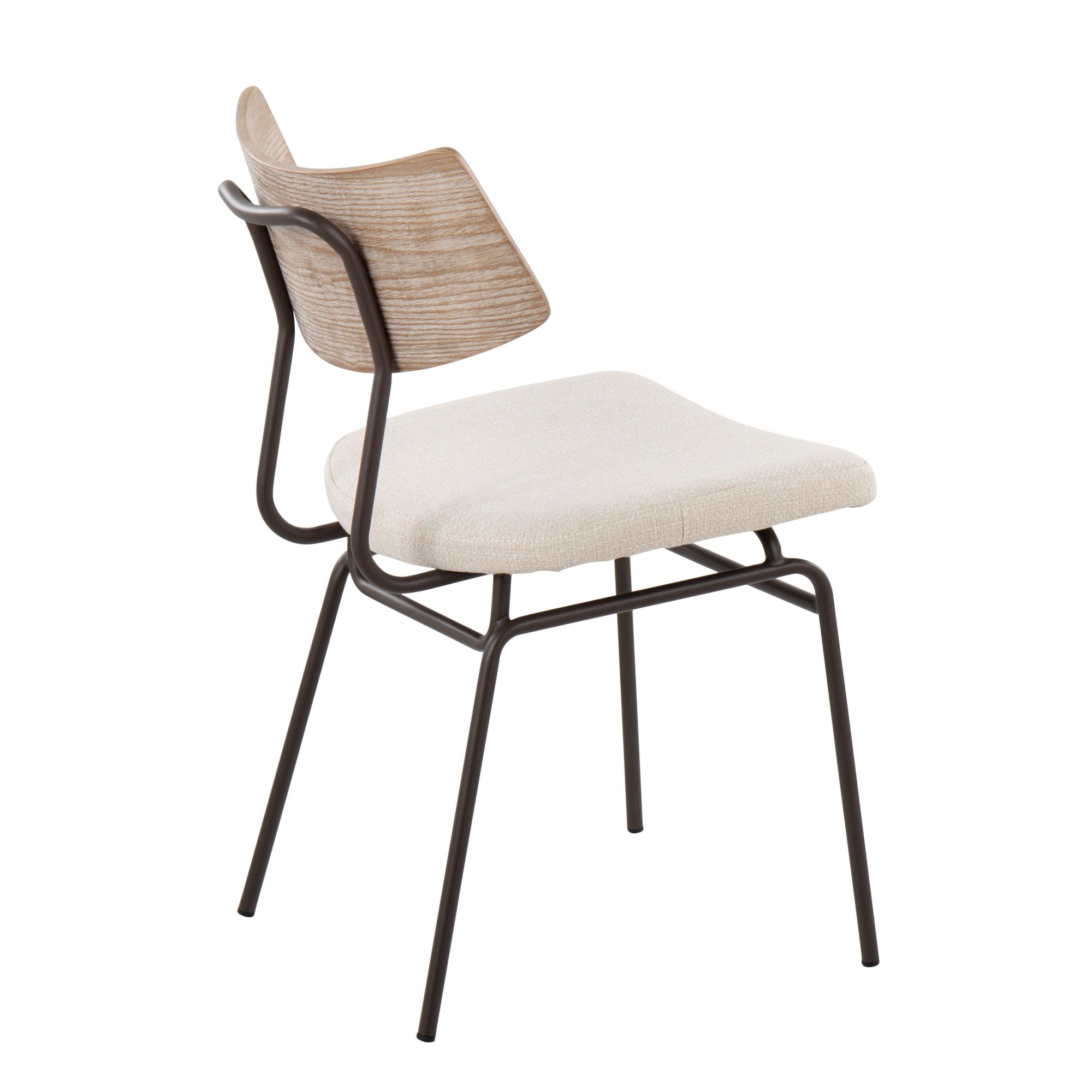 Walker Cream Noise Mid-Century Modern Dining Chairs (Set of 2) 6 Walker Cream Noise Mid-Century Modern Dining Chairs (Set of 2) - Image 6