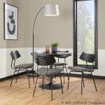 Walker Mid-Century Modern Black Dining Chairs Dark Grey (Set of 2) 12 Walker Mid-Century Modern Black Dining Chairs Dark Grey (Set of 2)
