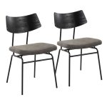 Walker Mid-Century Modern Black Dining Chairs Dark Grey (Set of 2) 15 Walker Mid-Century Modern Black Dining Chairs Dark Grey (Set of 2)
