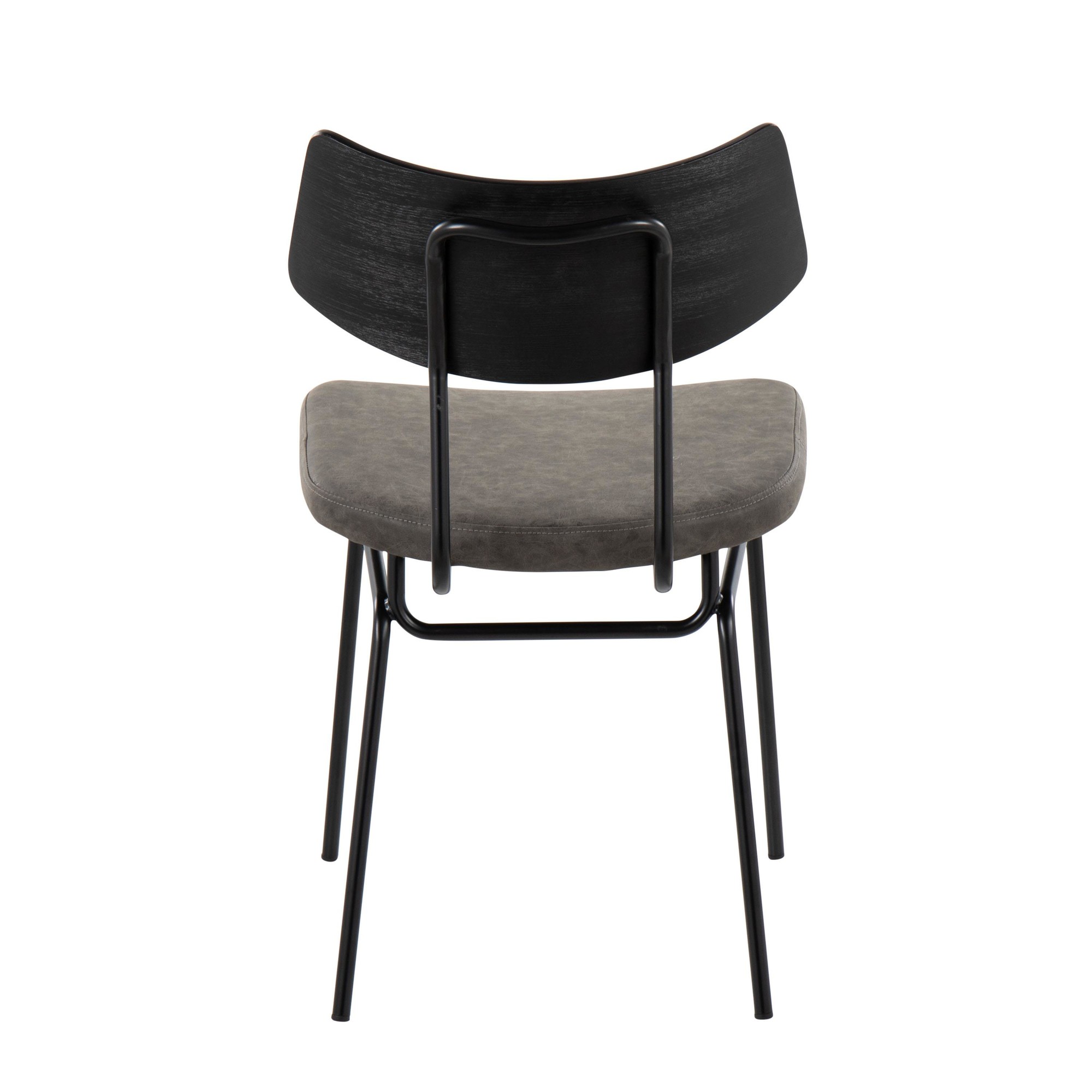 Walker Mid-Century Modern Black Dining Chairs Dark Grey (Set of 2) 8 Walker Mid-Century Modern Black Dining Chairs Dark Grey (Set of 2) - Image 8