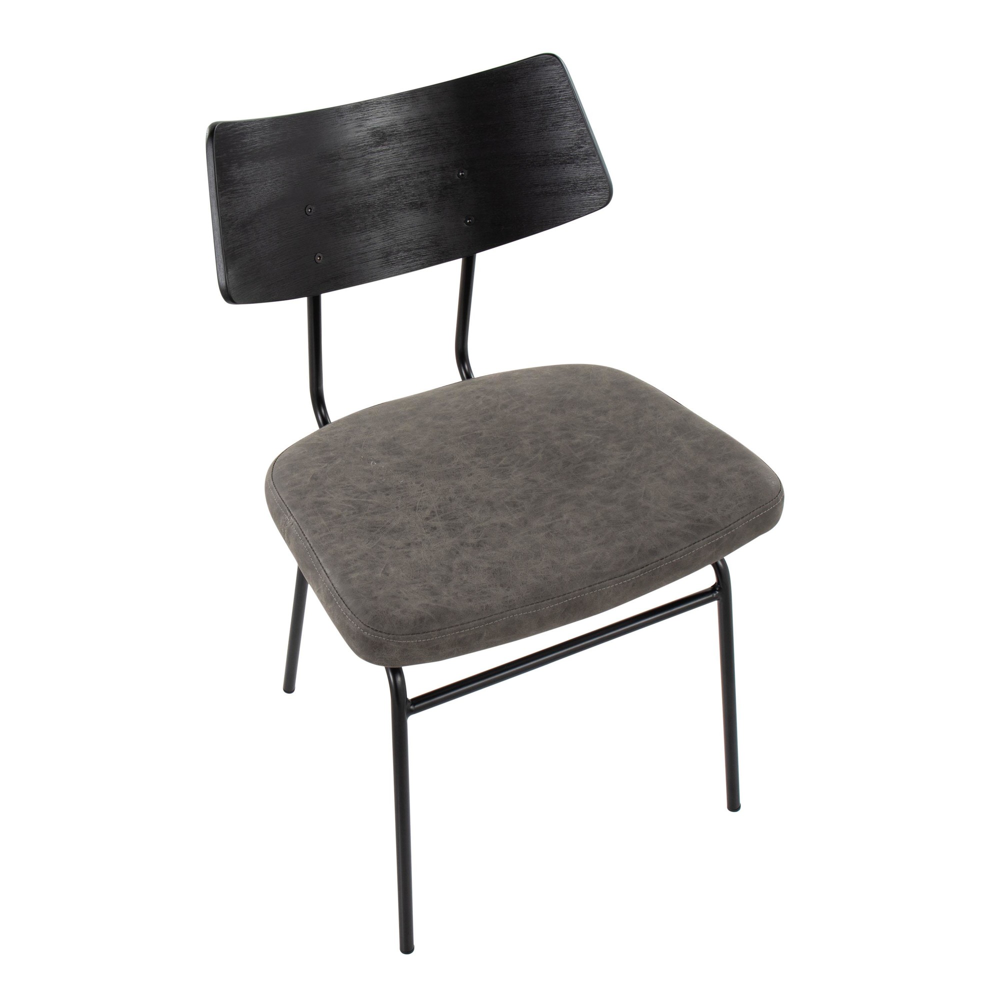 Walker Mid-Century Modern Black Dining Chairs Dark Grey (Set of 2) 10 Walker Mid-Century Modern Black Dining Chairs Dark Grey (Set of 2) - Image 10