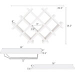 Wall Mounted Wine Rack with Shelves and Glass Storage (Set of 5)