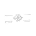 Wall Mounted Wine Rack with Shelves and Glass Storage (Set of 5)