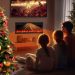 Wall Mounted and Recessed Electric Fireplace with Adjustable Colors