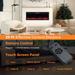 Wall Mounted and Recessed Electric Fireplace with Adjustable Colors