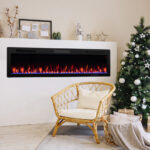 Wall Mounted and Recessed Electric Fireplace with Adjustable Colors