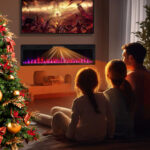 Wall Mounted and Recessed Electric Fireplace with Adjustable Colors