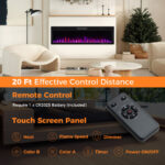 Wall Mounted and Recessed Electric Fireplace with Adjustable Colors