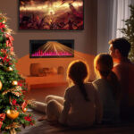 Wall Mounted and Recessed Electric Fireplace with Adjustable Colors