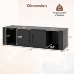 Floating Wall Mounted 2 Door Desk Hutch with Storage Shelves 19 Floating Wall Mounted 2 Door Desk Hutch with Storage Shelves