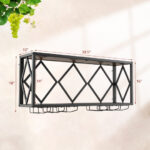 Wall Mounted Wine Rack with Shelf for 39 Bottles and Glasses 12 Wall Mounted Wine Rack with Shelf for 39 Bottles and Glasses