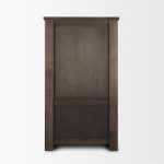 Wallen Solid Dark Brown Wood Curio Cabinet