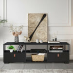 Walnut TV Stand Media Console for TVs up to 60 Inches 28 Walnut TV Stand Media Console for TVs up to 60 Inches