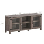 Walnut TV Stand for TVs up to 65 Inches with Storage
