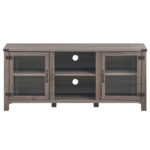 Walnut TV Stand for TVs up to 65 Inches with Storage