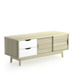 Walnut TV Stand with Storage for TVs up to 60 Inches