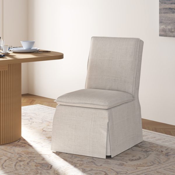 Walter Ivory Farmhouse Dining Chair with Storage and Casters 1