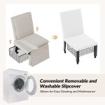 Walter Ivory Farmhouse Dining Chair with Storage and Casters 9 Walter Ivory Farmhouse Dining Chair with Storage and Casters