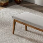 Gray Fabric Upholstered Mid-Century Modern Bench with Tufted Design 9 Gray Fabric Upholstered Mid-Century Modern Bench with Tufted Design