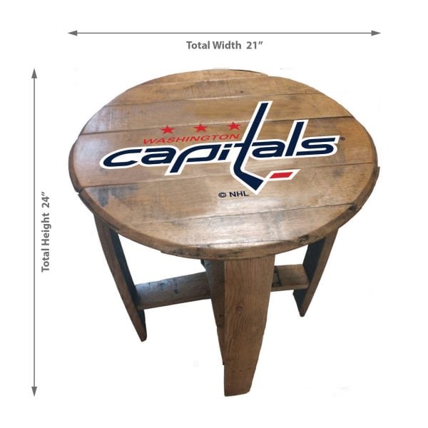 Washington Capitals Oak Barrel Table 1