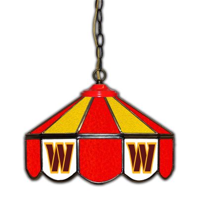 Washington Commanders 14 inch Handcrafted Stained Glass Pub Light