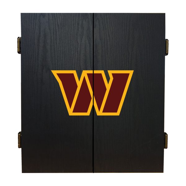 Washington Commanders Bristle Dartboard Cabinet Set 3
